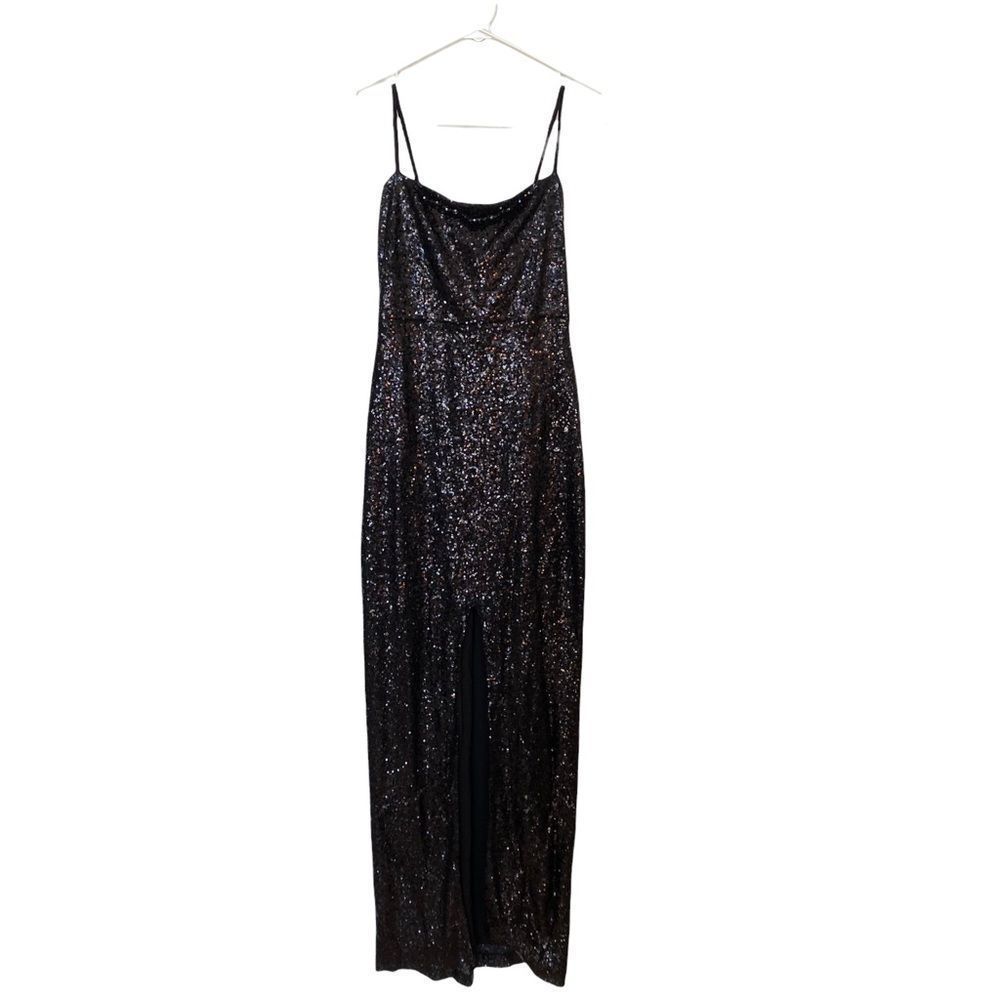 Nookie Black Sequin Maxi Dress - Picture 5 of 11